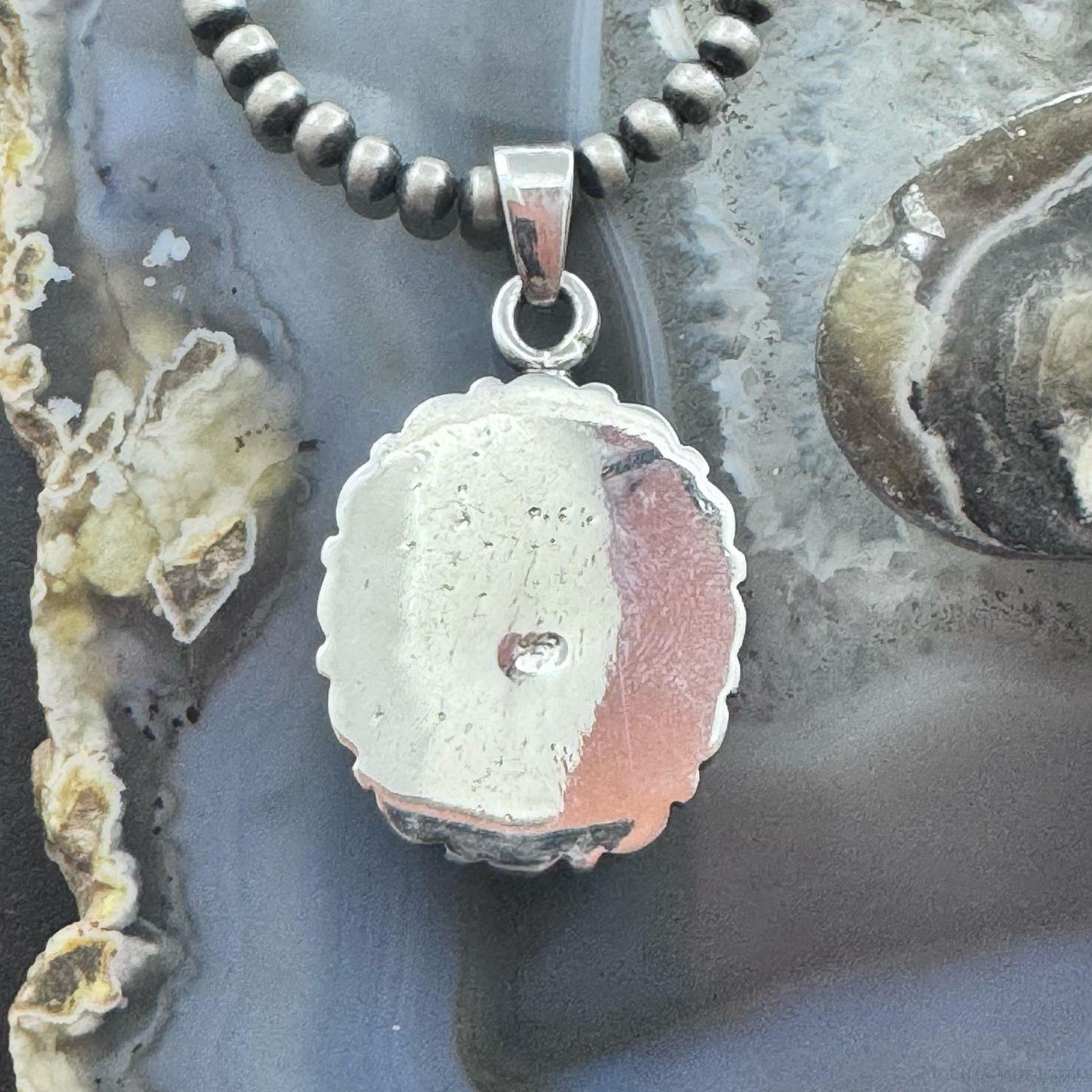 Sterling Silver Southwestern Style Howlite Cluster Decorated Pendant For Women