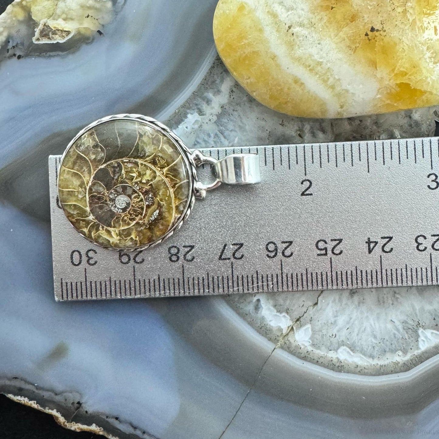 Sterling Silver Southwestern Style Rounded Emmolite Pendant For Women