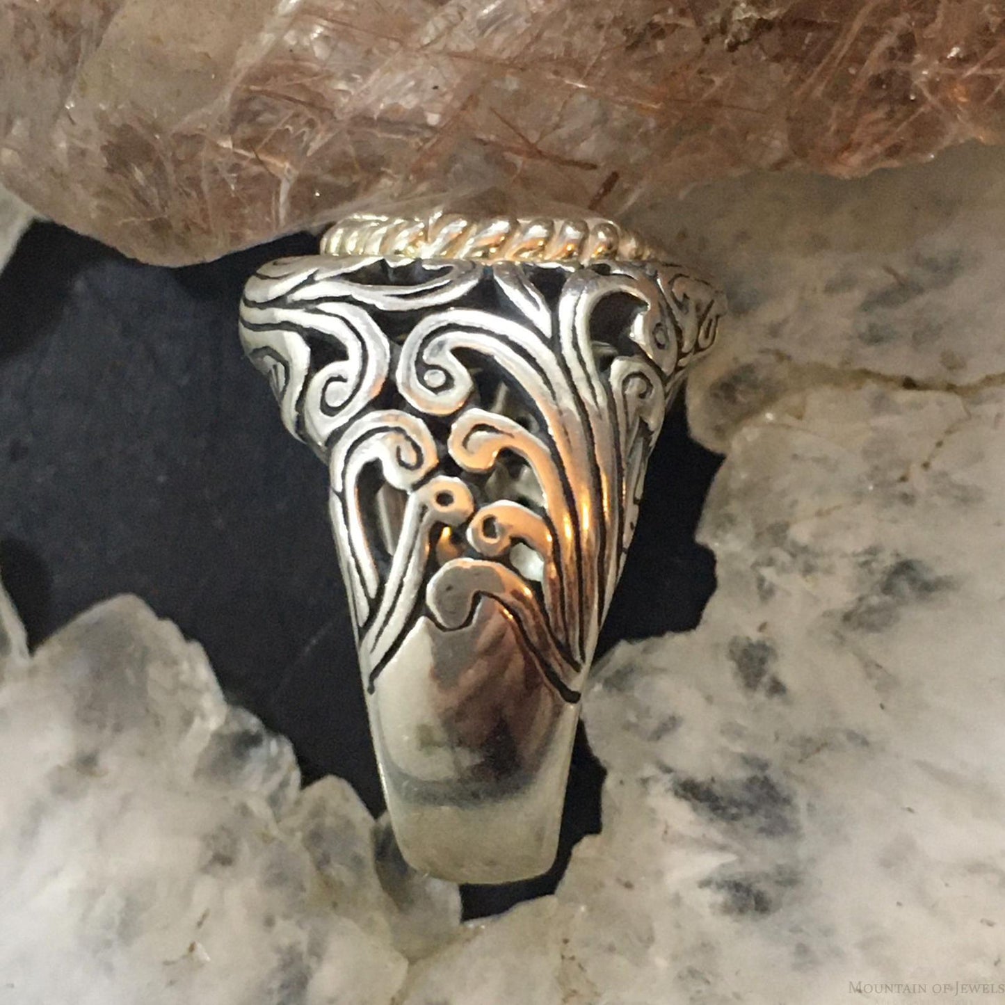 Carolyn Pollack Southwestern Style Sterling Silver Lone Star of Texas Unisex Ring
