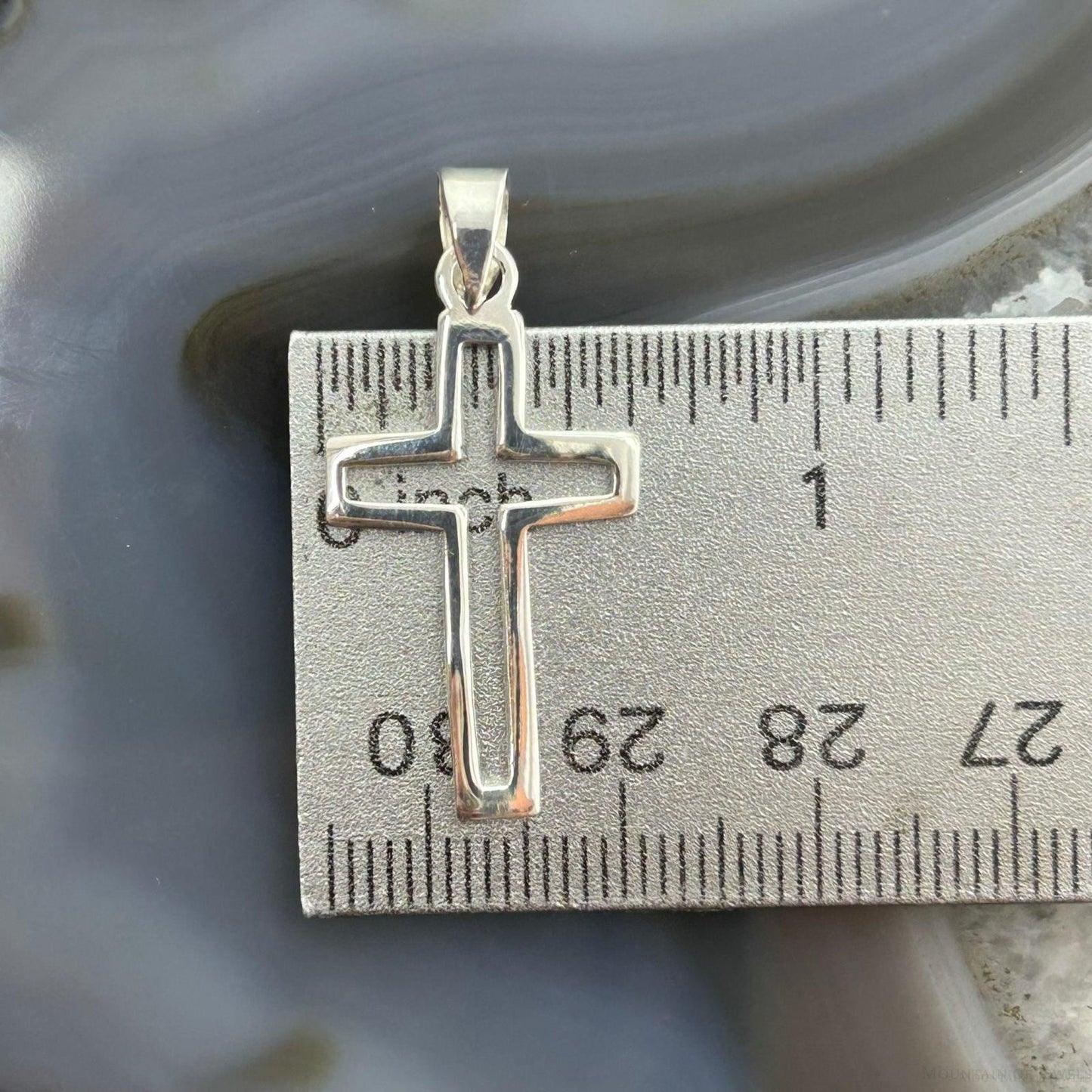 Sterling Silver Fashion Unisex Cut Out Cross Pendant
