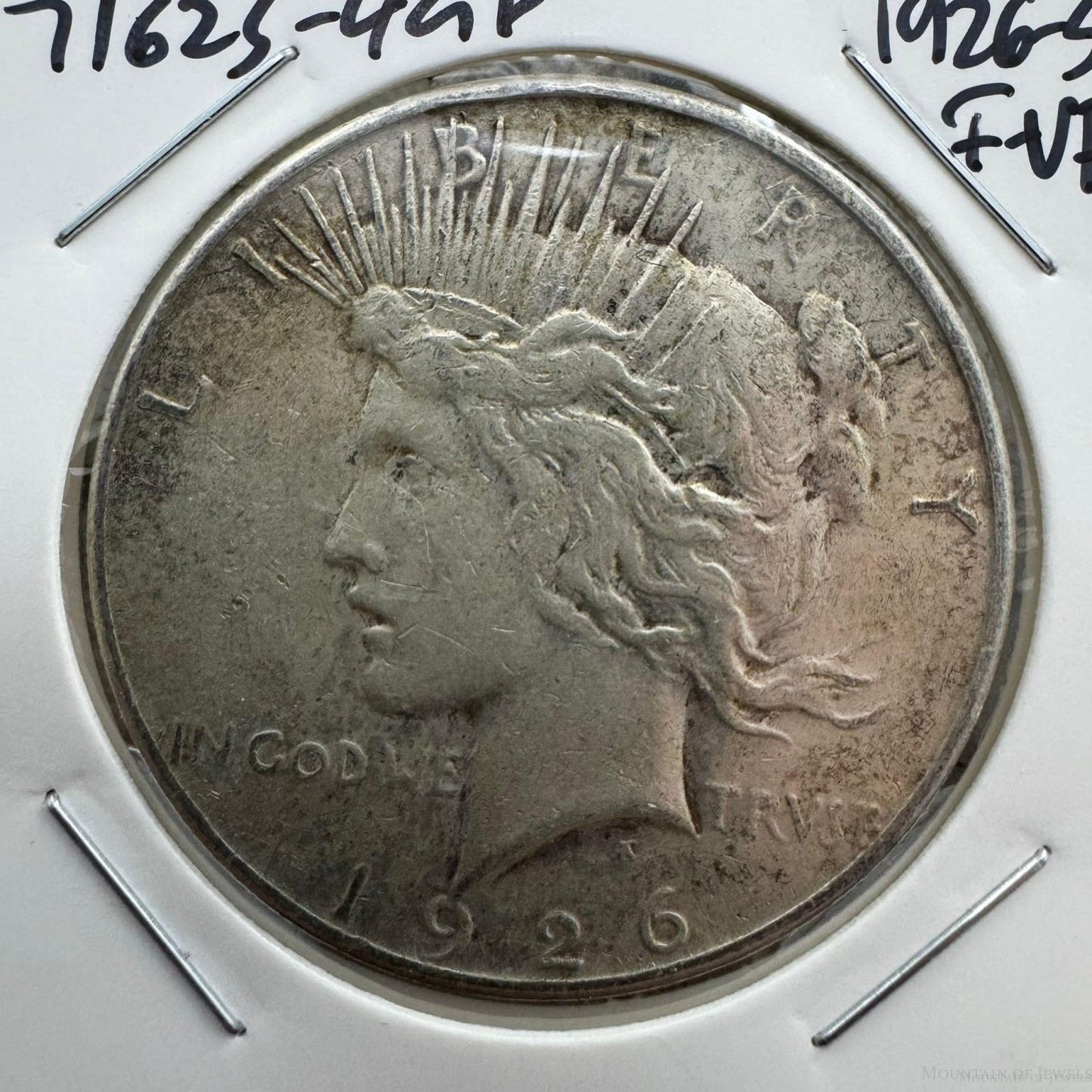 1926-S US 90% Peace Silver Dollar F-VF #71625-4GP