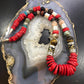 Tommy & Rosita Singer Sterling Silver Coral / Multi Stone Beads 20" Necklace