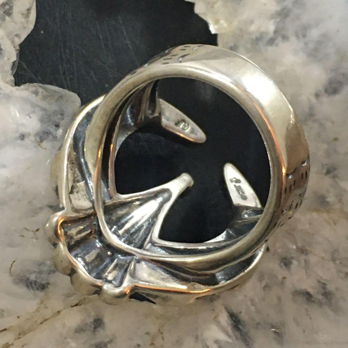 Carolyn Pollack Southwestern Style Sterling Silver Decorated Angel Ring For Women