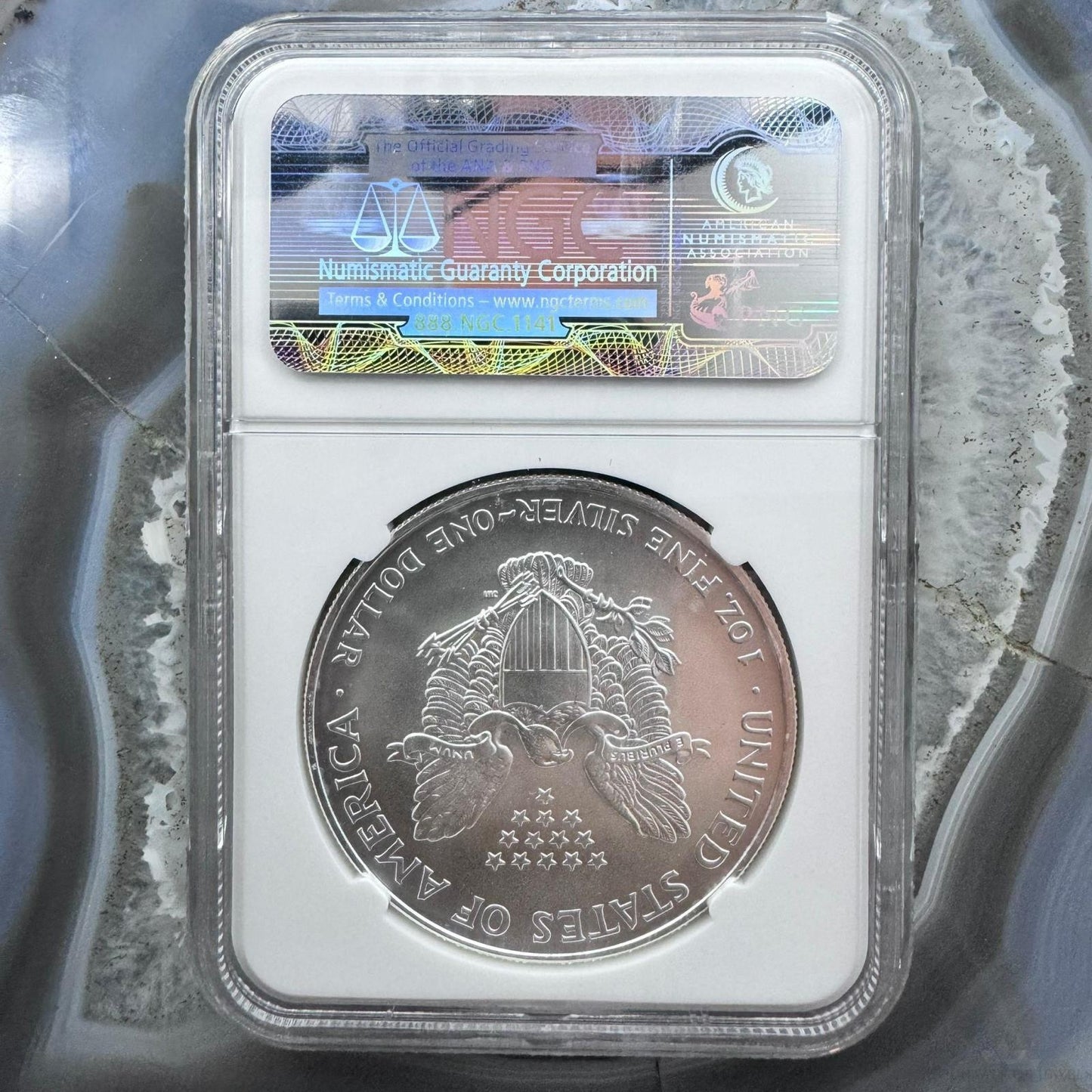 2003 US 1.0oz .999 Fine Silver American Silver Eagle NGC MS69 #3685628-116EX