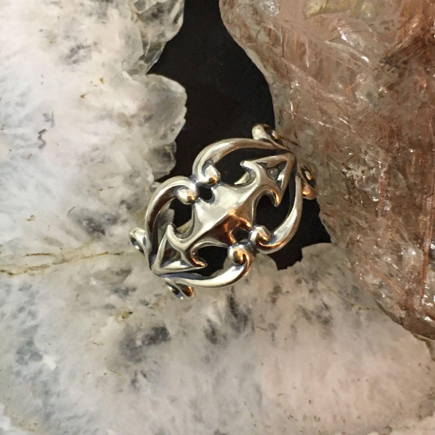 Carolyn Pollack Southwestern Style Sterling Silver Decorated Arrows Ring For Women