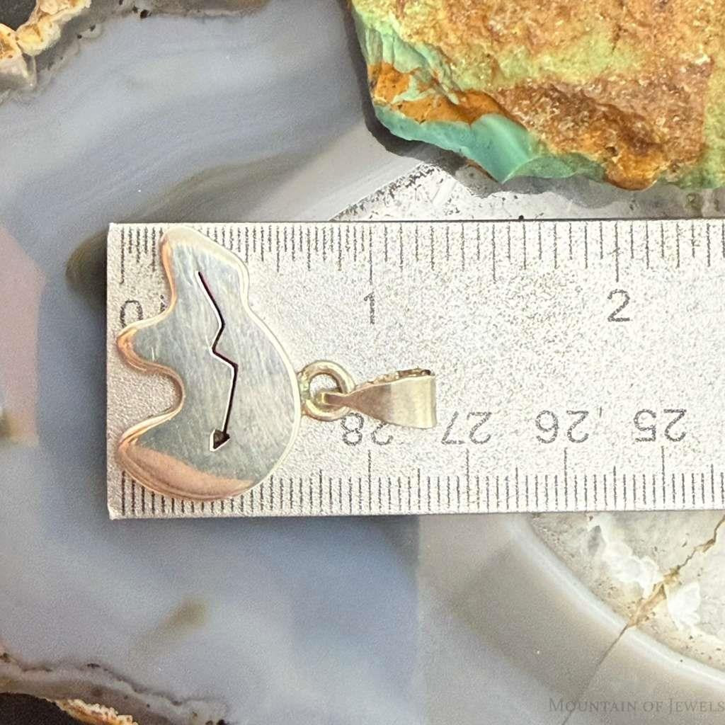 Vintage Native American Silver Fetish Bear Pendant For Women