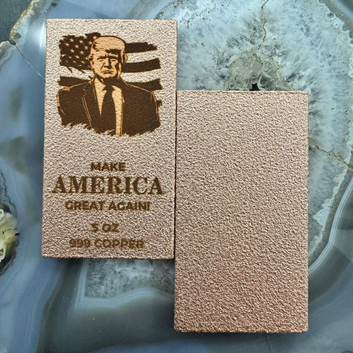 US 5 Ounce .999 Fine Copper Bar Trump Make America Great Again. Mint