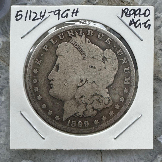 1899-O US 90% Morgan Silver Dollar AG-G #51124-9GH