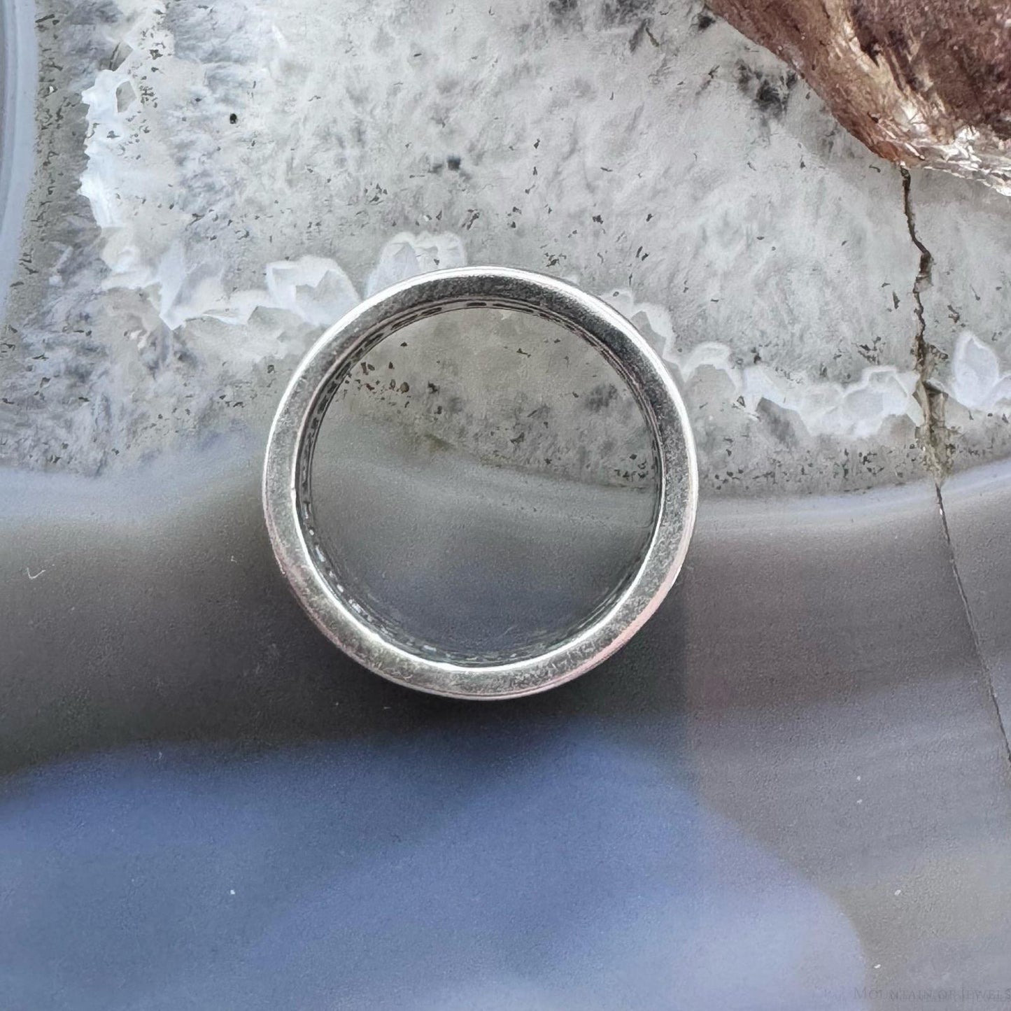 Carolyn Pollack Sterling Silver Southwestern Decorated Unisex Band Ring