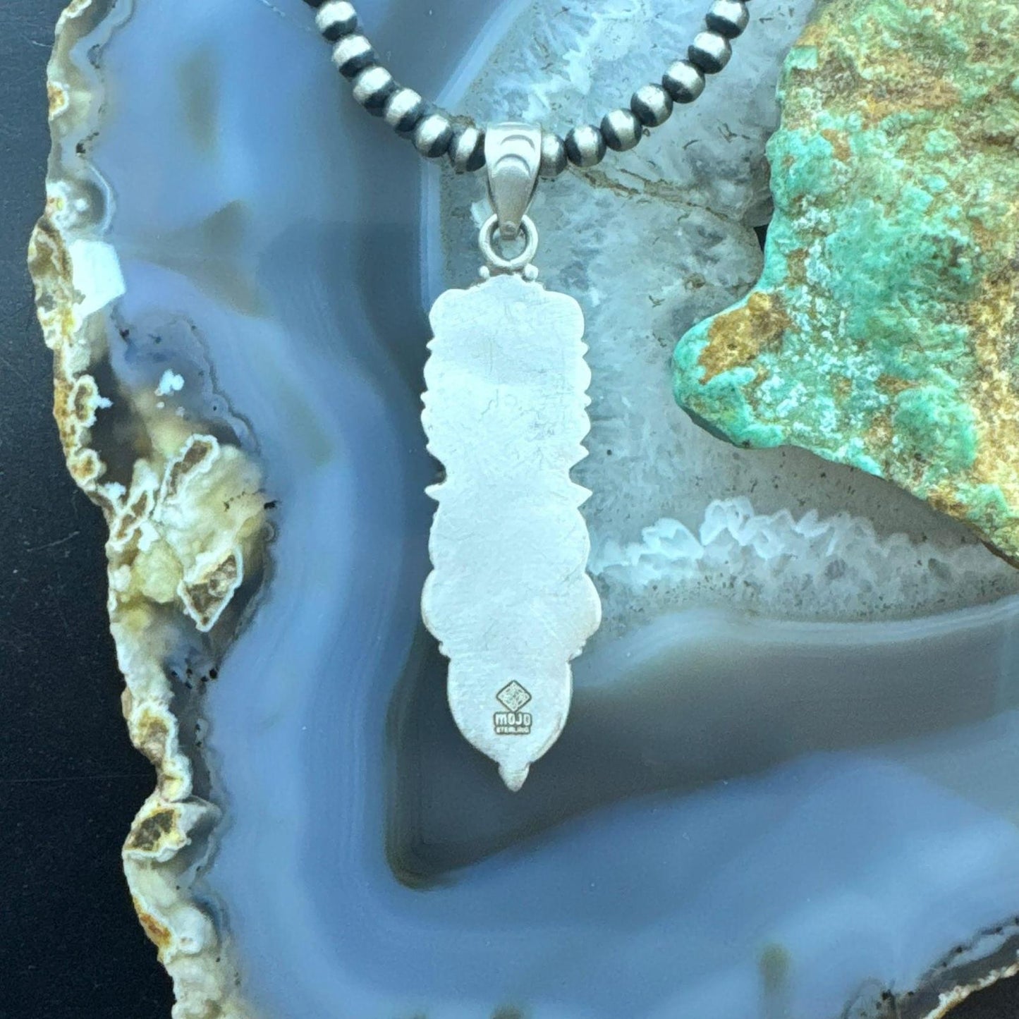 Sterling Silver Southwestern Style 3 Sonora Gold Turquoise Pendant For Women