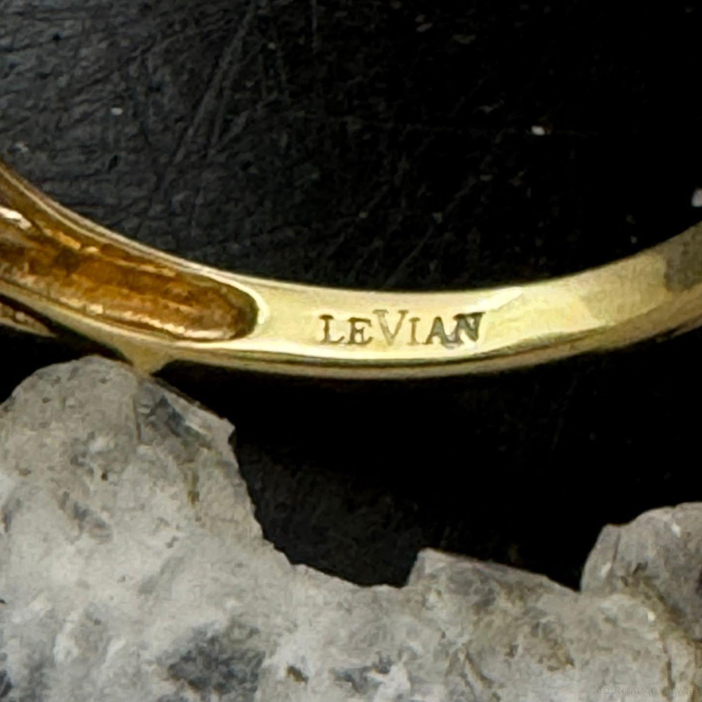 Le Vian 14K Yellow Gold Ring with Cushion Cabochon Smoky Quartz and Diamonds