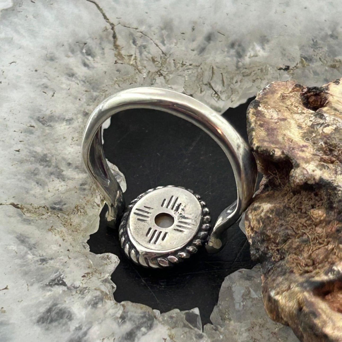 Carolyn Pollack Sterling Silver Oval Spiny Oyster Reversible Ring For Women