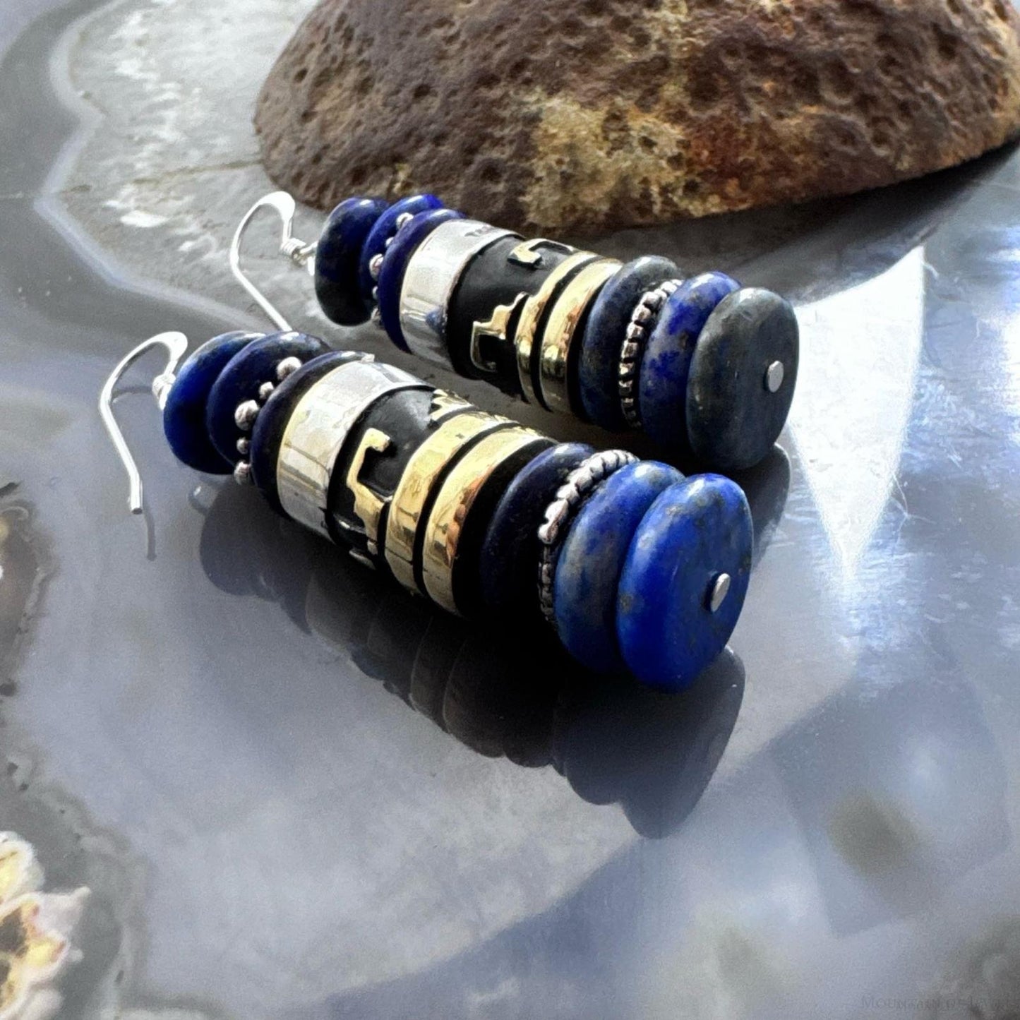 Tommy & Rosita Singer Sterling Silver Lapis Lazuli Bead Dangle Earrings For Women #1