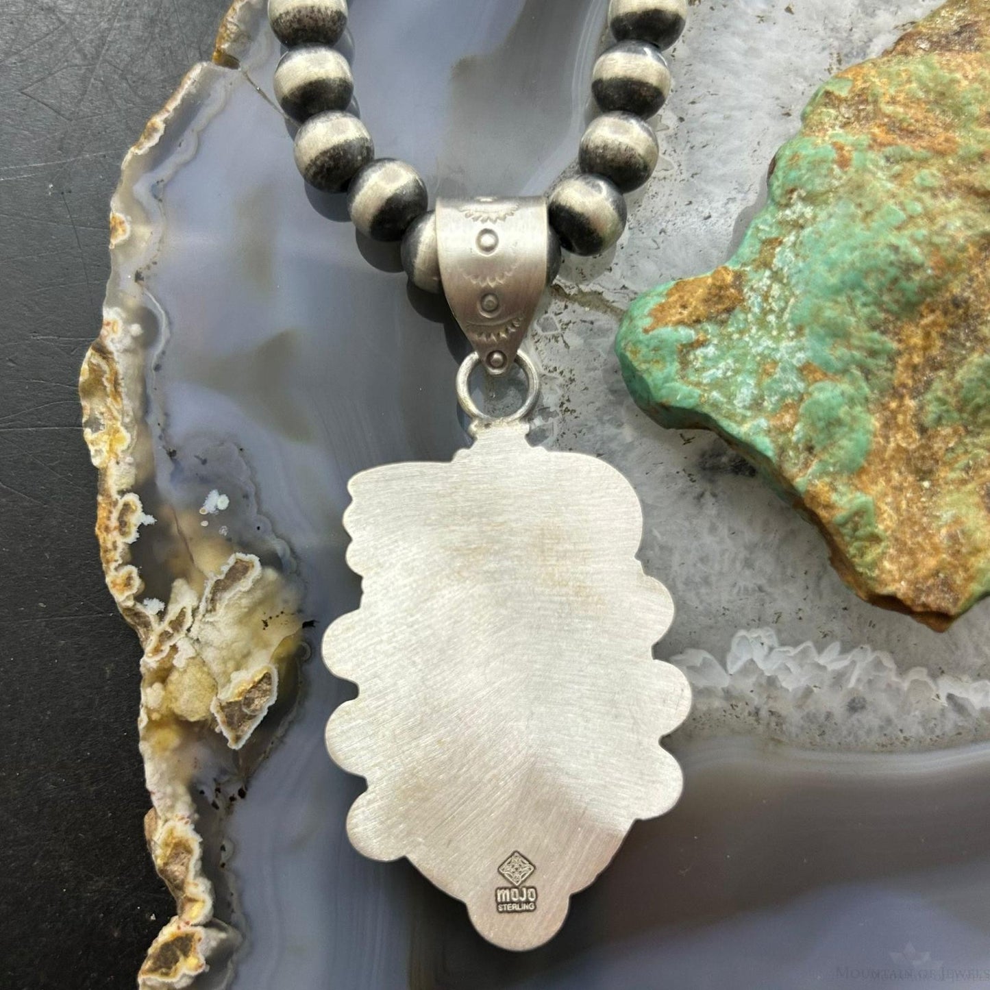 Sterling Silver Southwestern Style Oval Charoite Decorated Pendant For Women