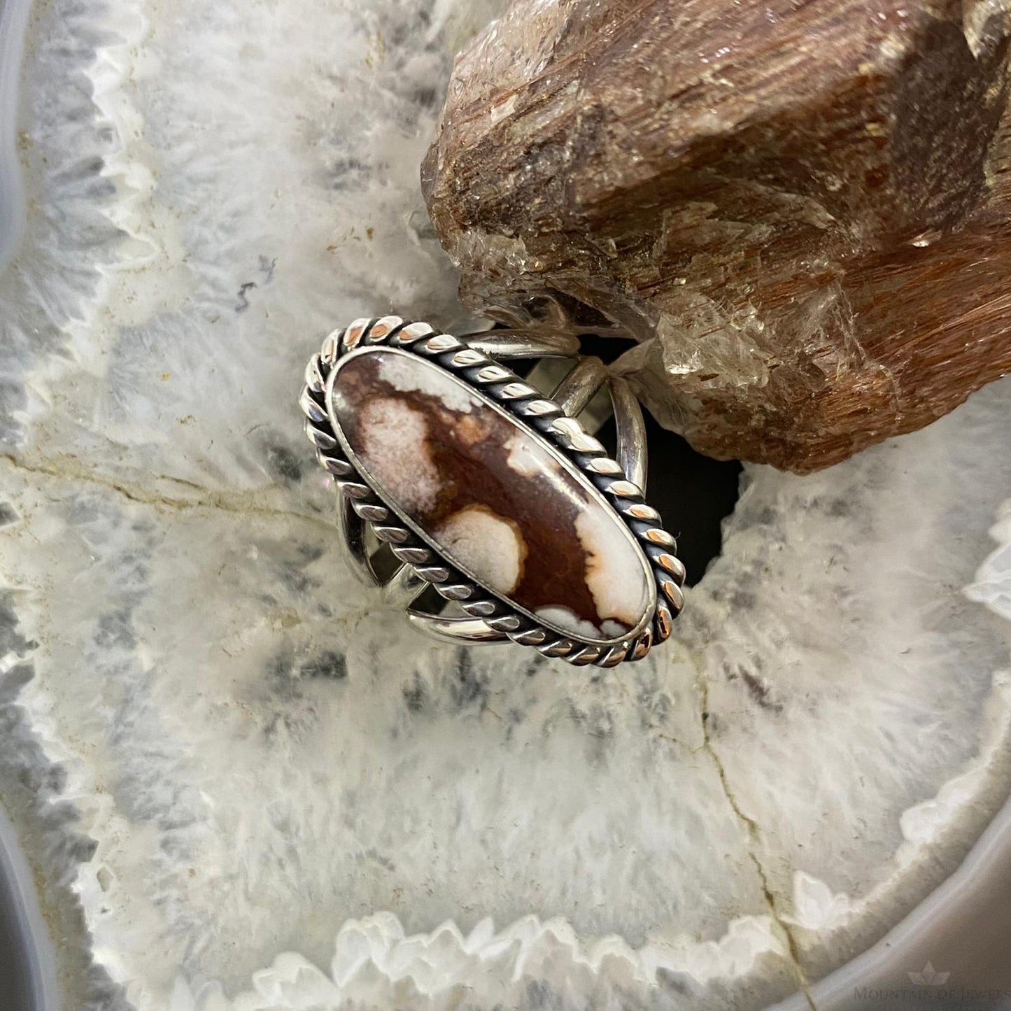 Native American Sterling Oval Wild Horse Decorated Ring Size 9.5 For Women