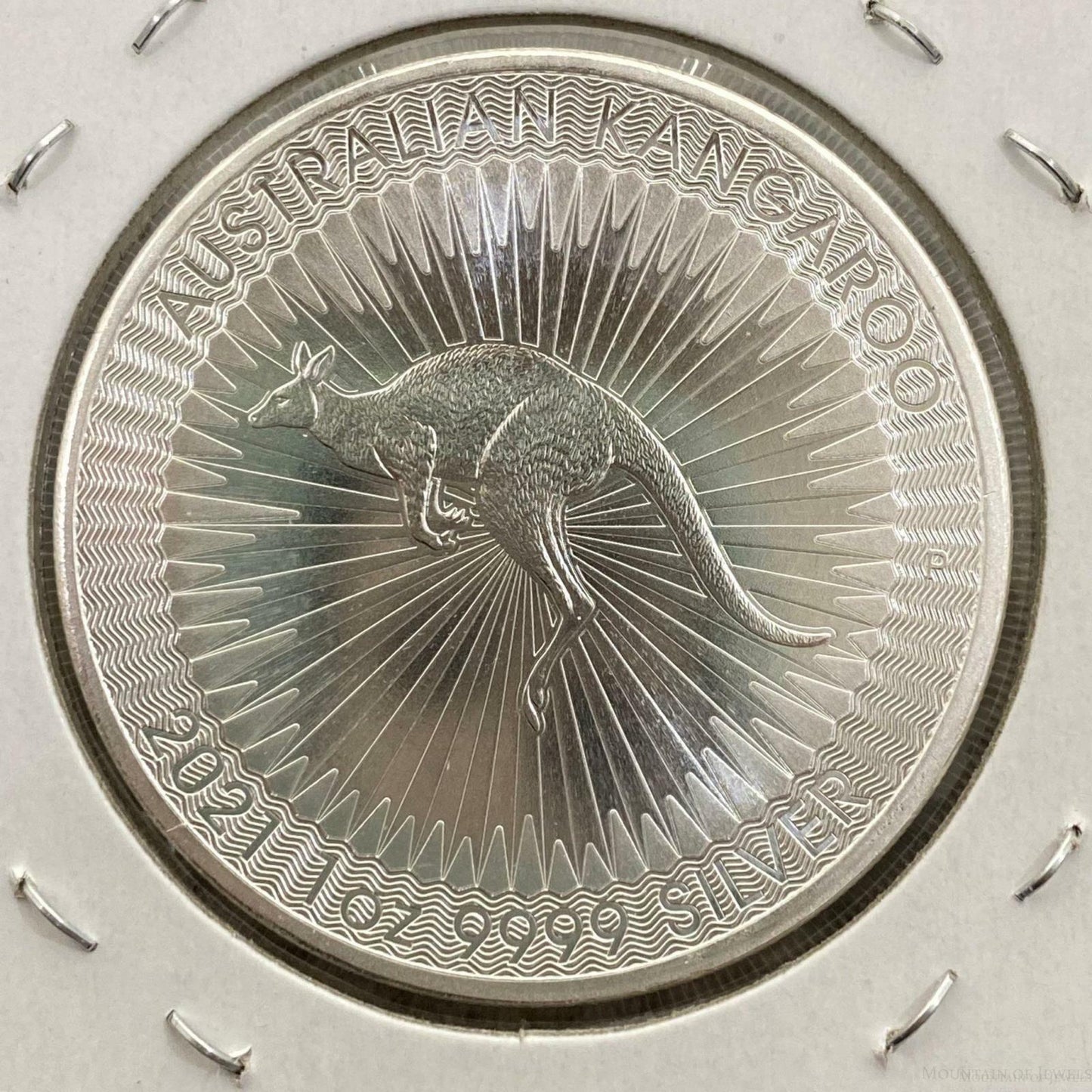 2021 1.0 Ounce .9999 Fine Silver Australian Kangaroo BU #12722-2