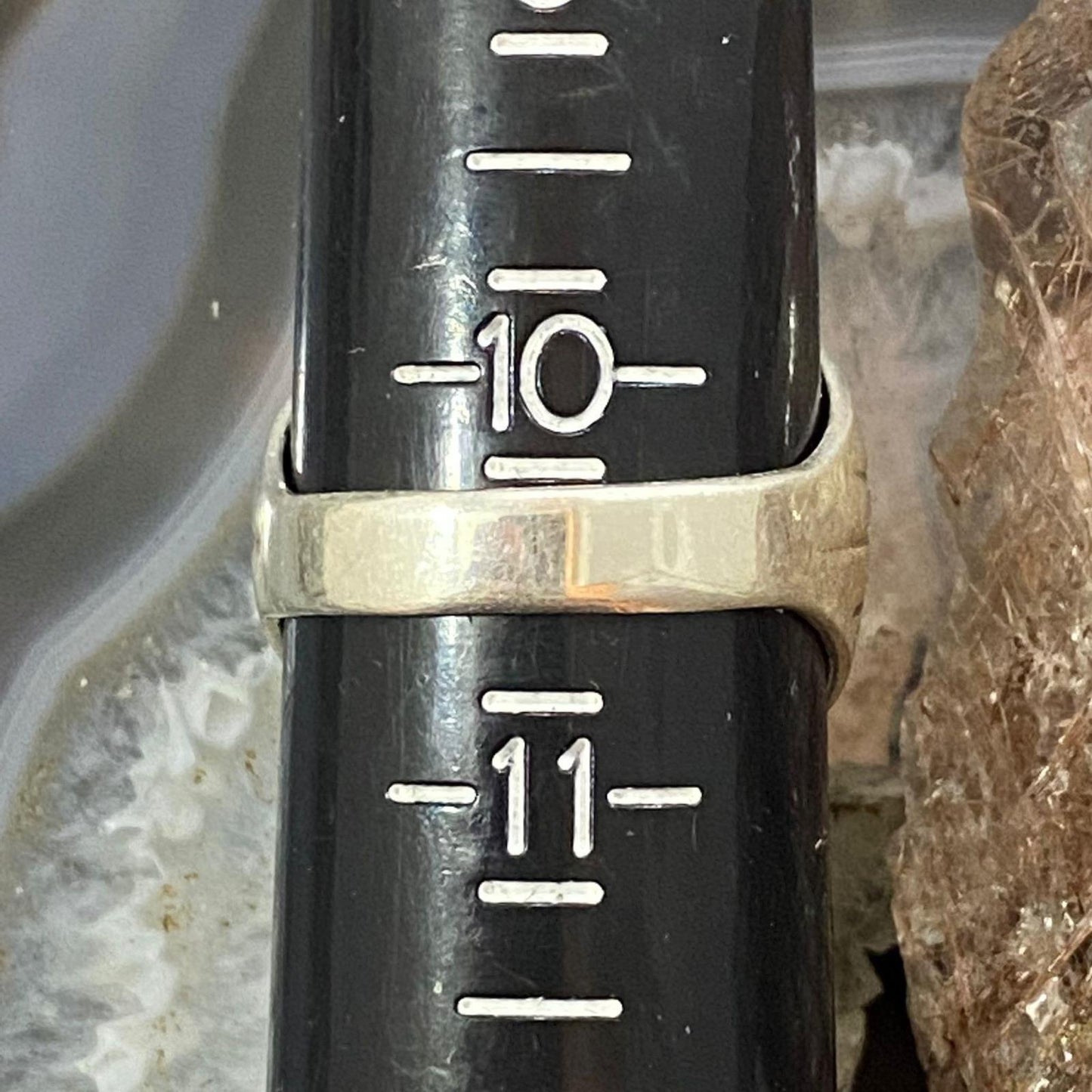 Native American Sterling Silver Oval Turquoise Shield Ring Size 10.5 For Men