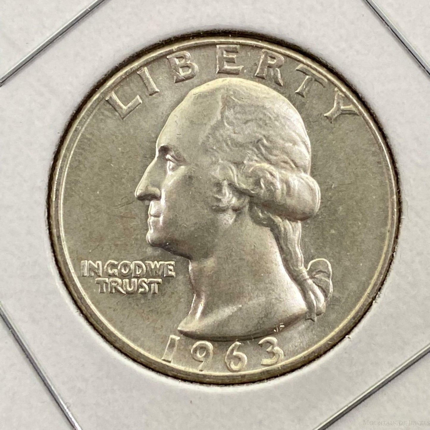 1963 US Washington Quarter Dollar Coin .900 Silver BU #122221-17