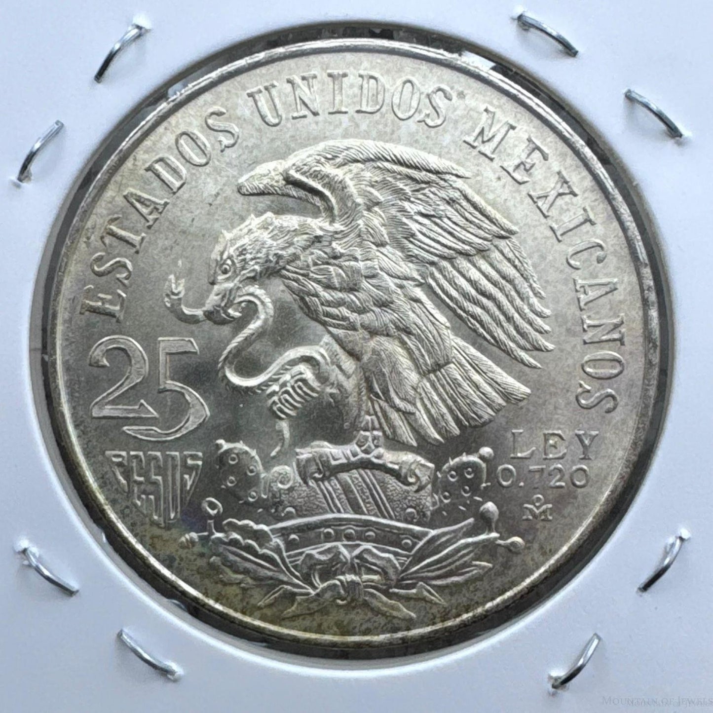 1968 Mexico 72% Silver Olympic Games 25 Pesos #61425-4U