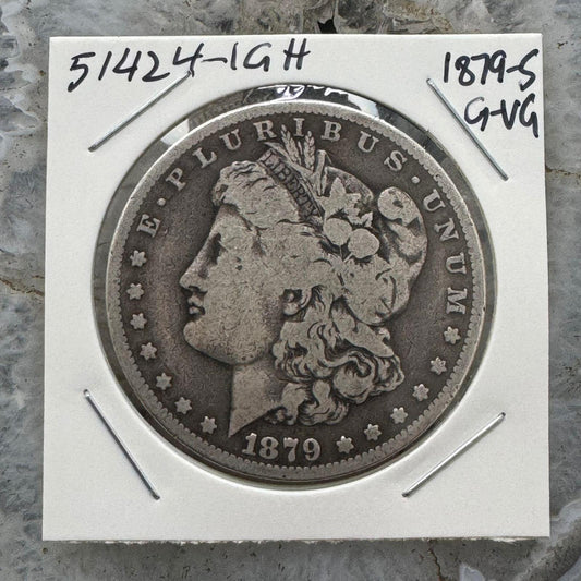 1879-S US 90% Morgan Silver Dollar G-VG #51424-1GH