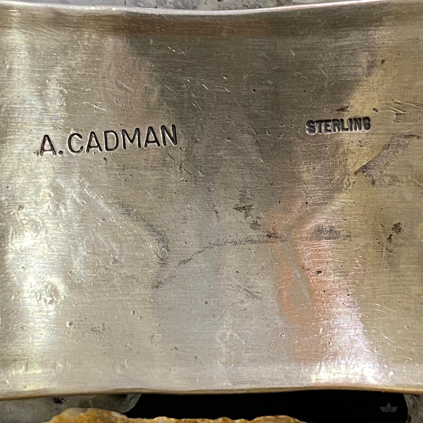Andy Cadman Vintage Sterling Silver Stars & Moons Stamped Bracelet For Women