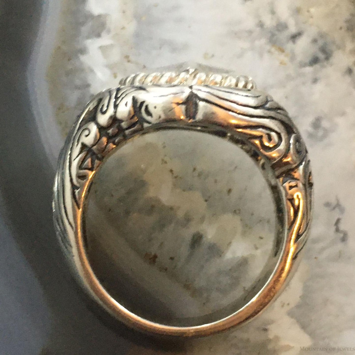 Carolyn Pollack Southwestern Style Sterling Silver Lone Star of Texas Unisex Ring