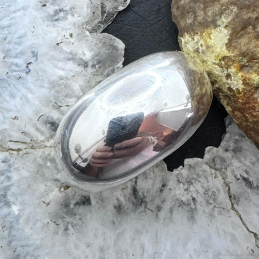 Sterling Silver Electroform Tapered Round Dome Fashion Ring For Women, Taxco Mexico