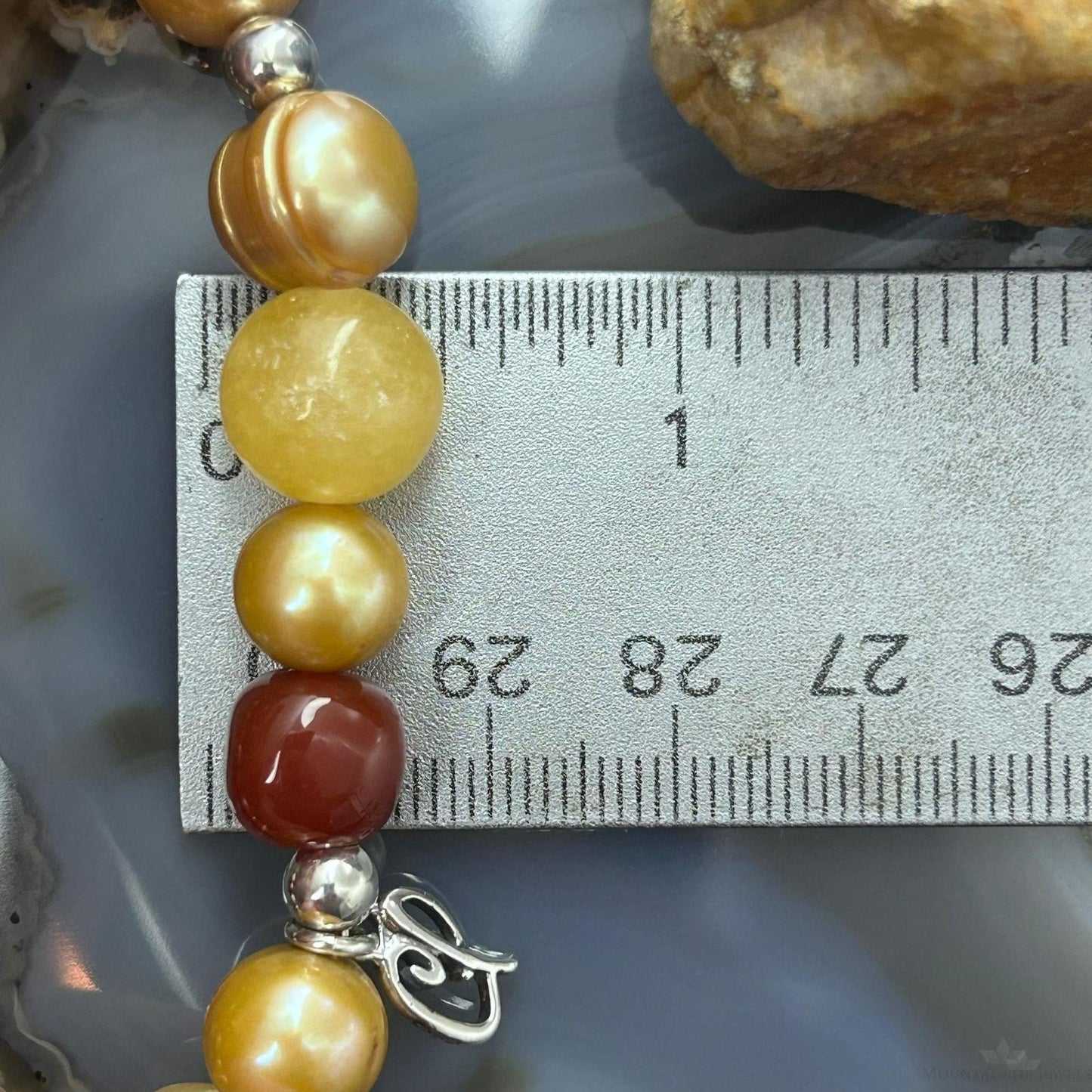Carolyn Pollack Multi Stone Beaded 4mm-12mm Stretch Bracelet For Women