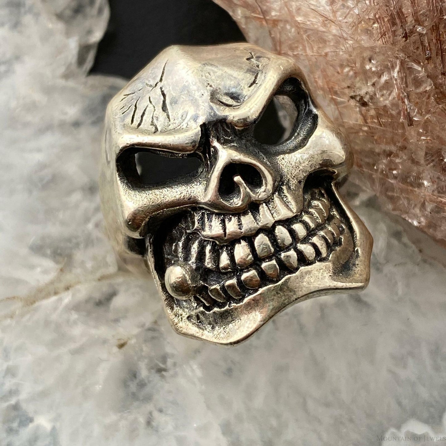 Sterling Silver Skull Ring Size 8 Men/Women 16.5 gr For Biker/ Rock N Roll