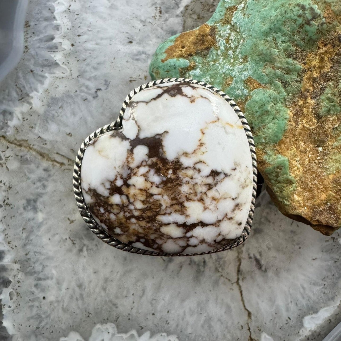 Sterling Silver Southwestern Style Wild Horse Heart Ring Size 10 For Women