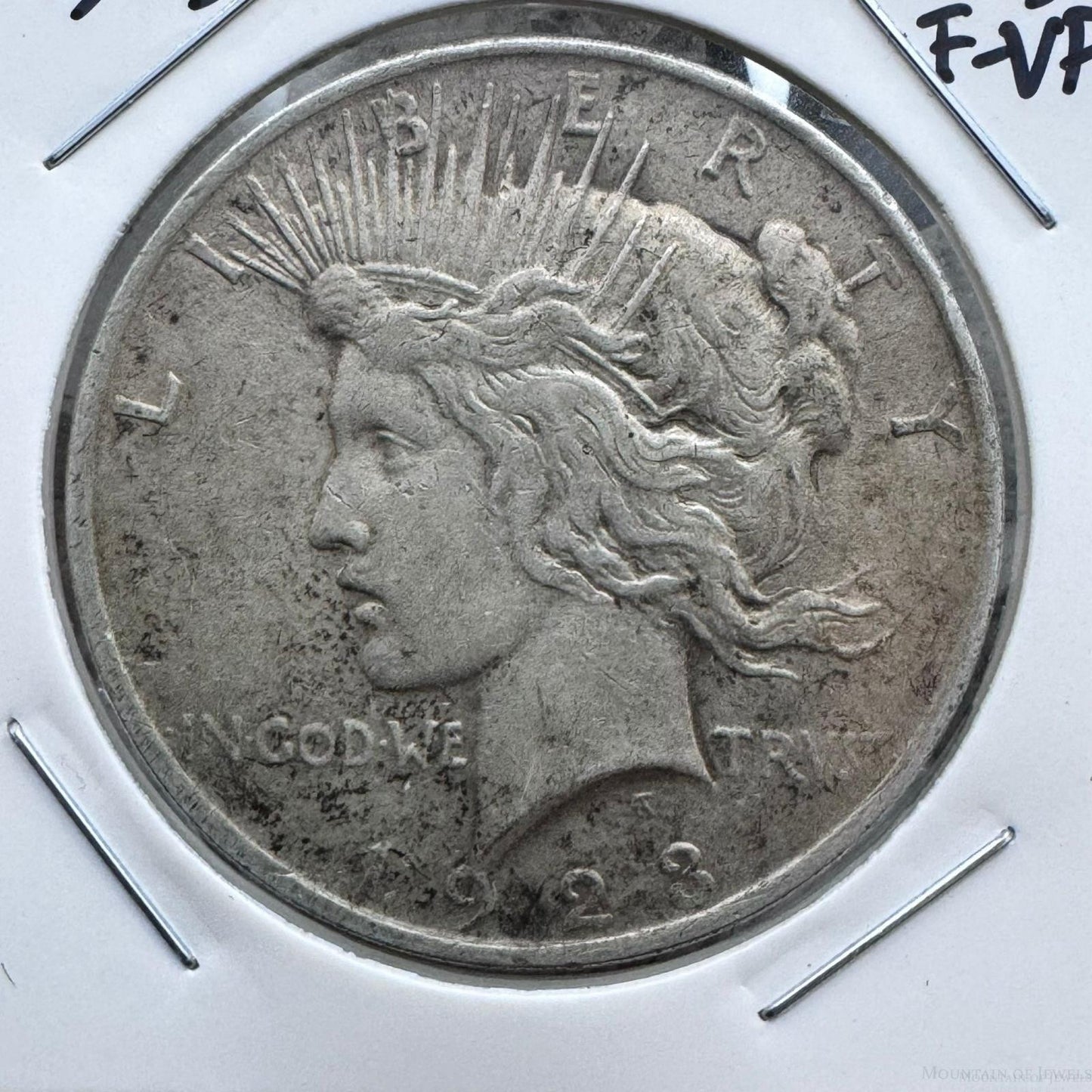 1923 US 90% Peace Silver Dollar F-VF #61325-5OX