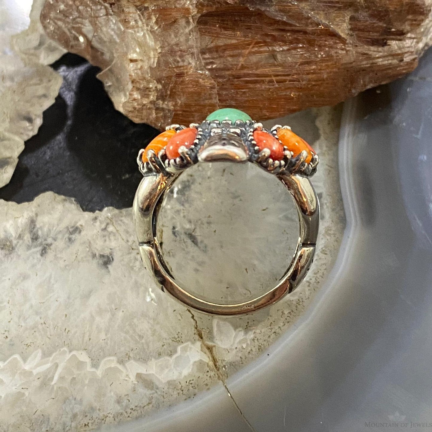Carolyn Pollack Sterling Silver Multistone Oval Cluster Ring, Variety of Sizes