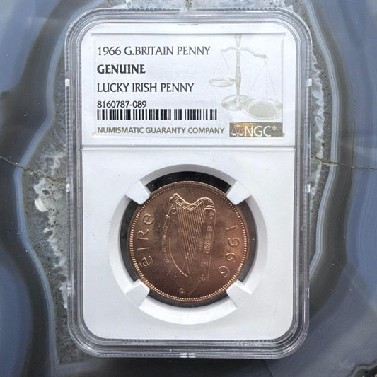 1966 Great Britain Lucky Irish Penny NGC Genuine #8160787-089