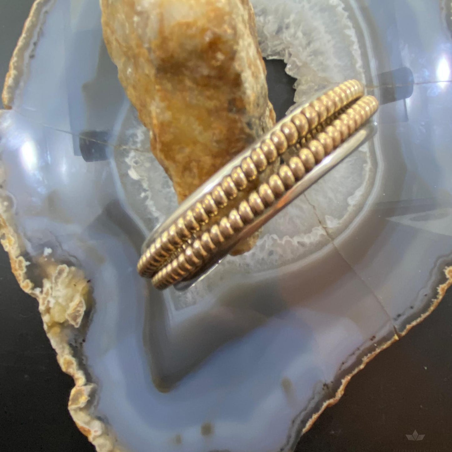 Tahe Vintage Native American Sterling & Gold Filled Coils Bracelet For Women