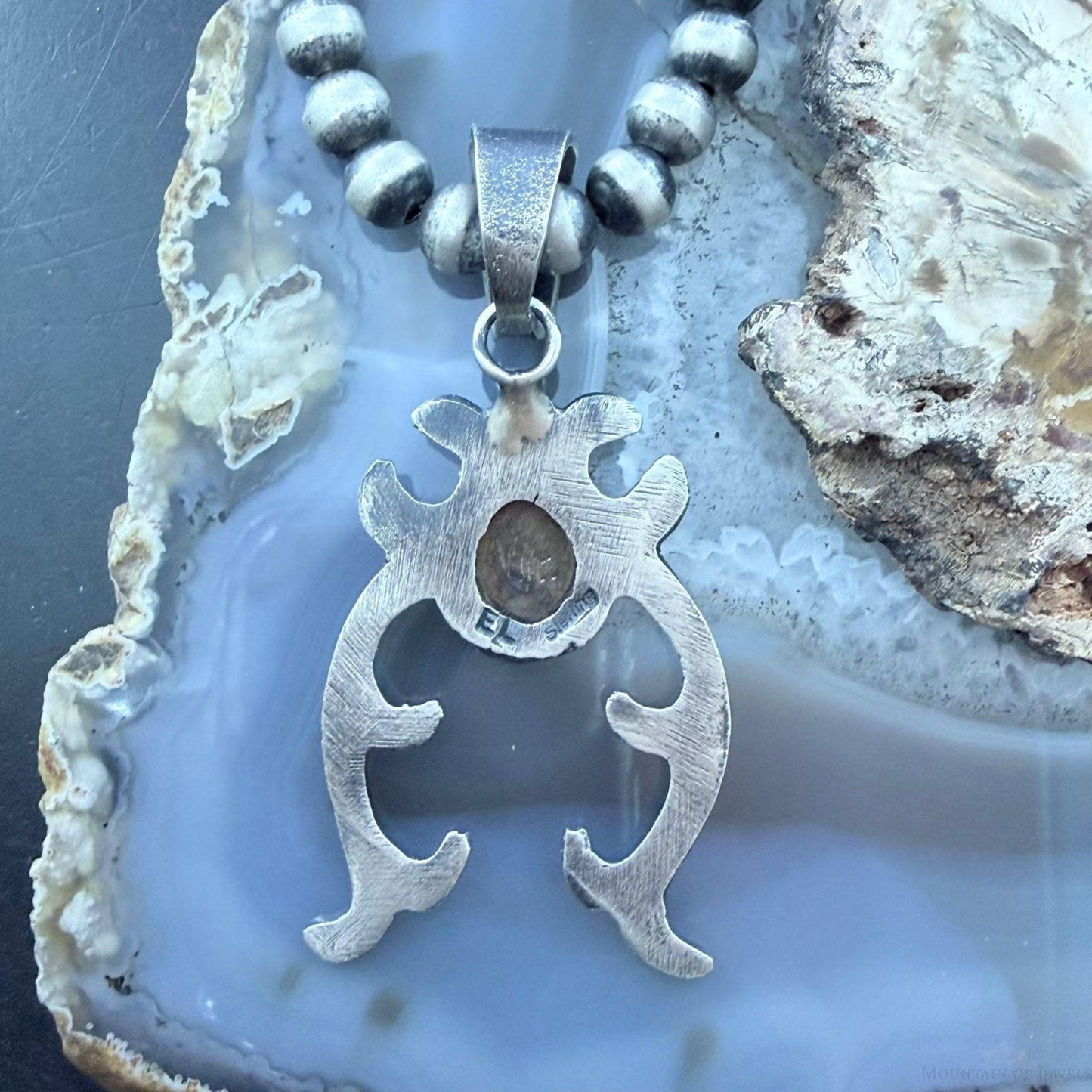 Eva & Linberg Billah Sterling Silver Orange Spiny Oyster Decorated Unisex Naja Pendant