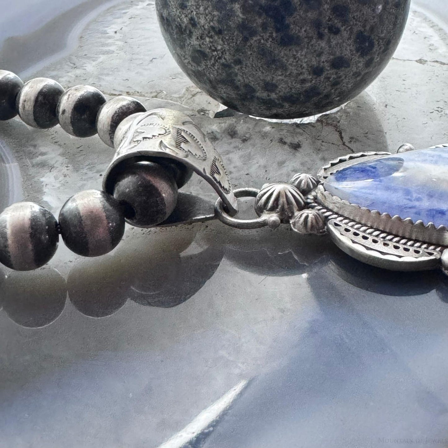 Sterling Silver Southwestern Style Teardrop Plume Doublet Agate Decorated Pendant For Women