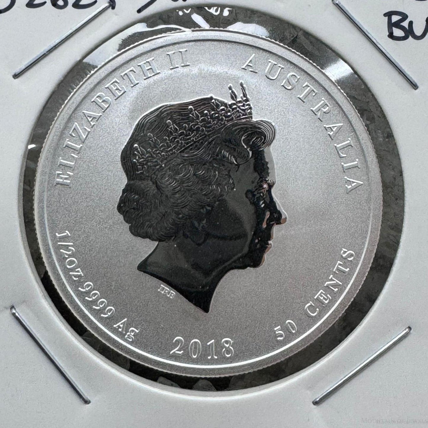 2018 Australian Half Troy Ounce Fine Silver Year Of The Dog Round BU #52624-5GG