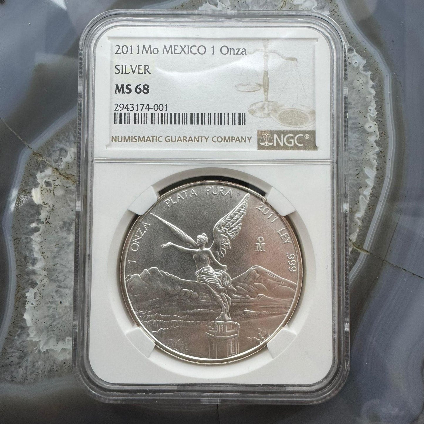 2011 Mexico One Ounce Libertad .999 Fine Silver NGC MS68 #2943174-001