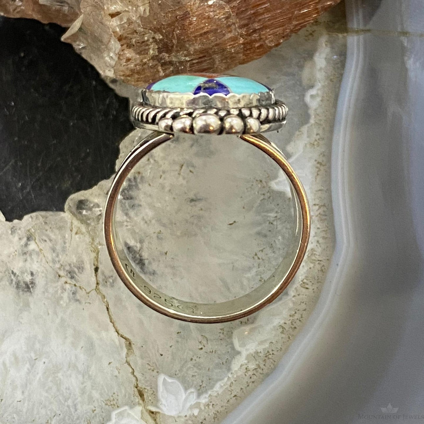 Carolyn Pollack Sterling Silver Oval Inlay Multi Stone Ring For Women S Variety