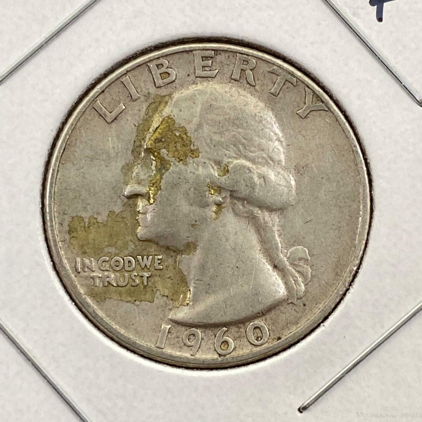 1960-D US Washington Quarter Dollar Coin .900 Silver F-VF #122221-14
