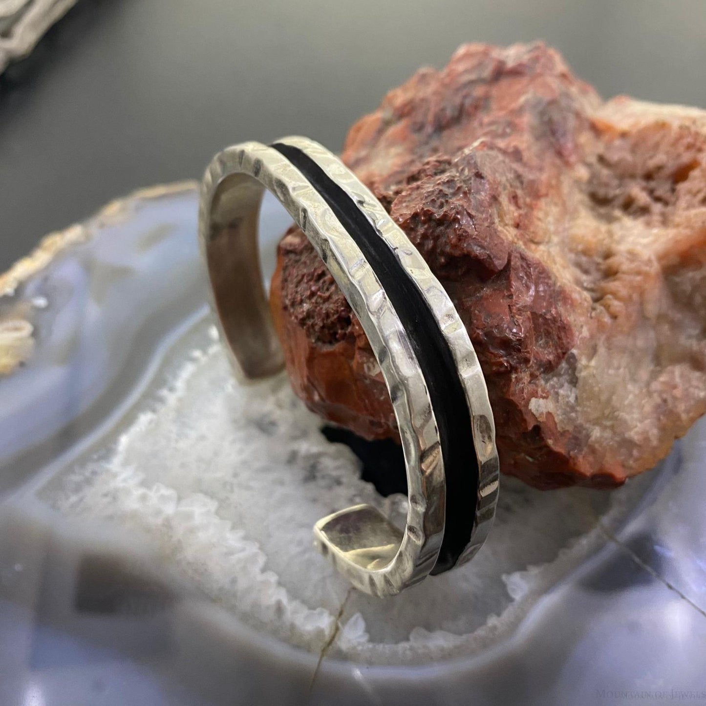 Christine Wolf Native American Style Sterling Silver Heavy Gauge & Solid Bracelet