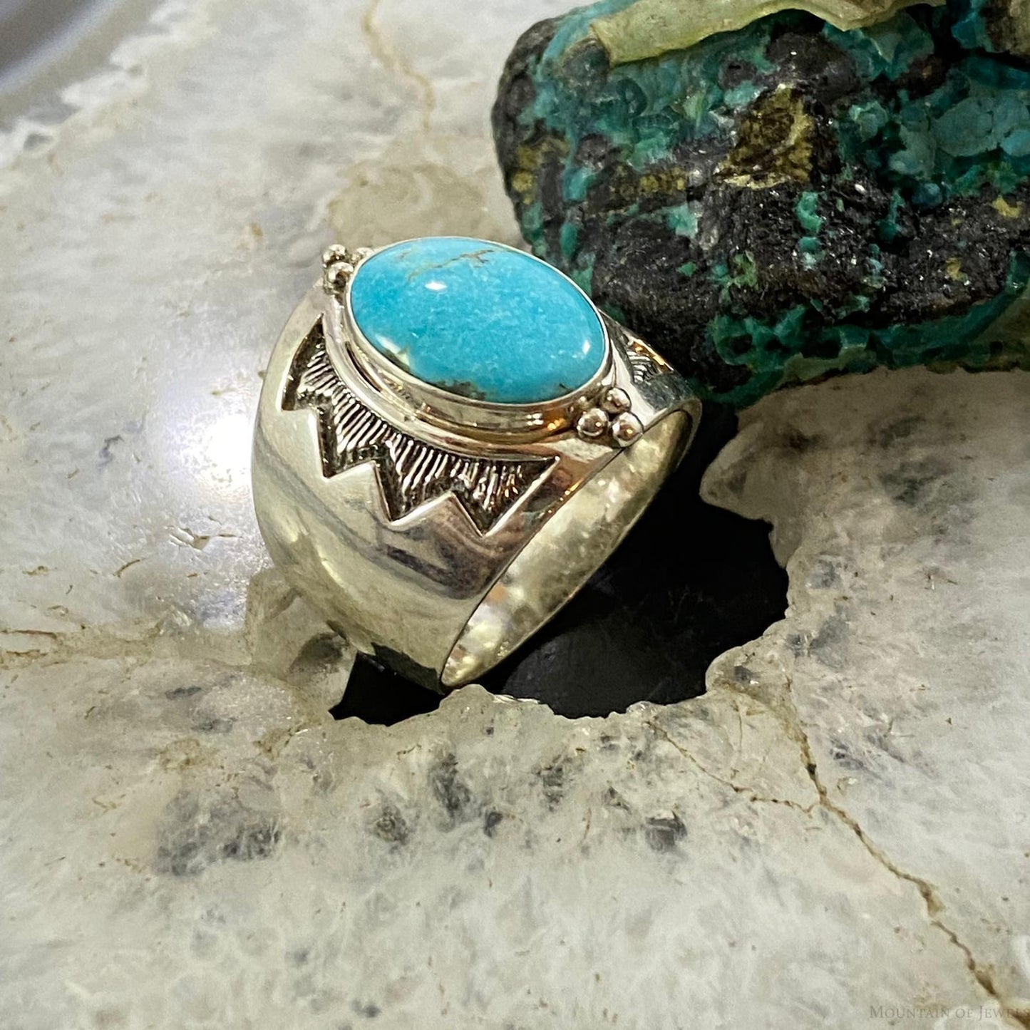 Carolyn Pollack Southwestern Style Sterling Turquoise Shield Ring Size Variety
