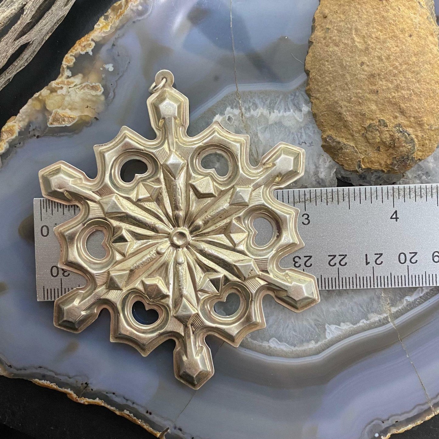 Vintage 1979 Christmas Snowflake Sterling Silver Ornament/ Pendant by Gorham