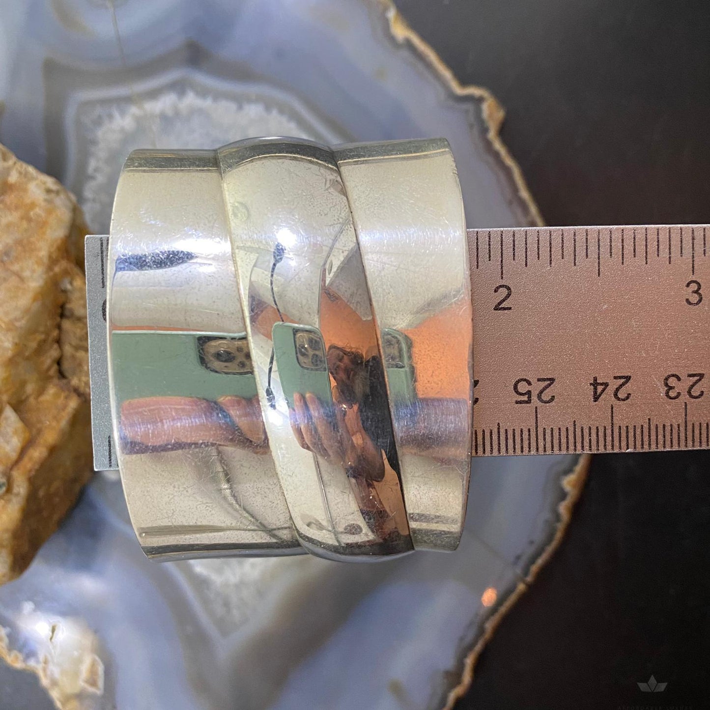 Marc Antia Native American Sterling Silver Wide Cuff Bracelet For Women