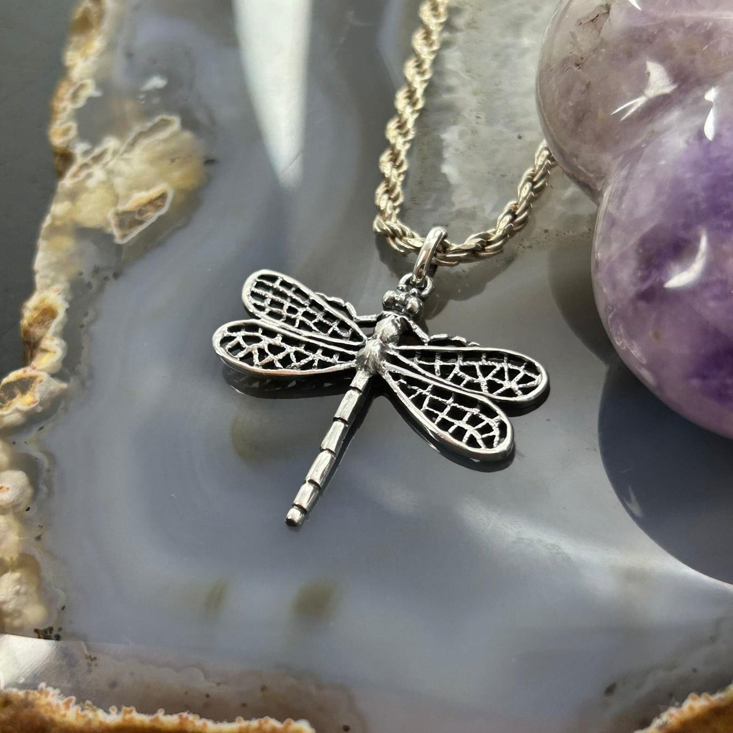 Sterling Silver Fashion Dragonfly Pendant