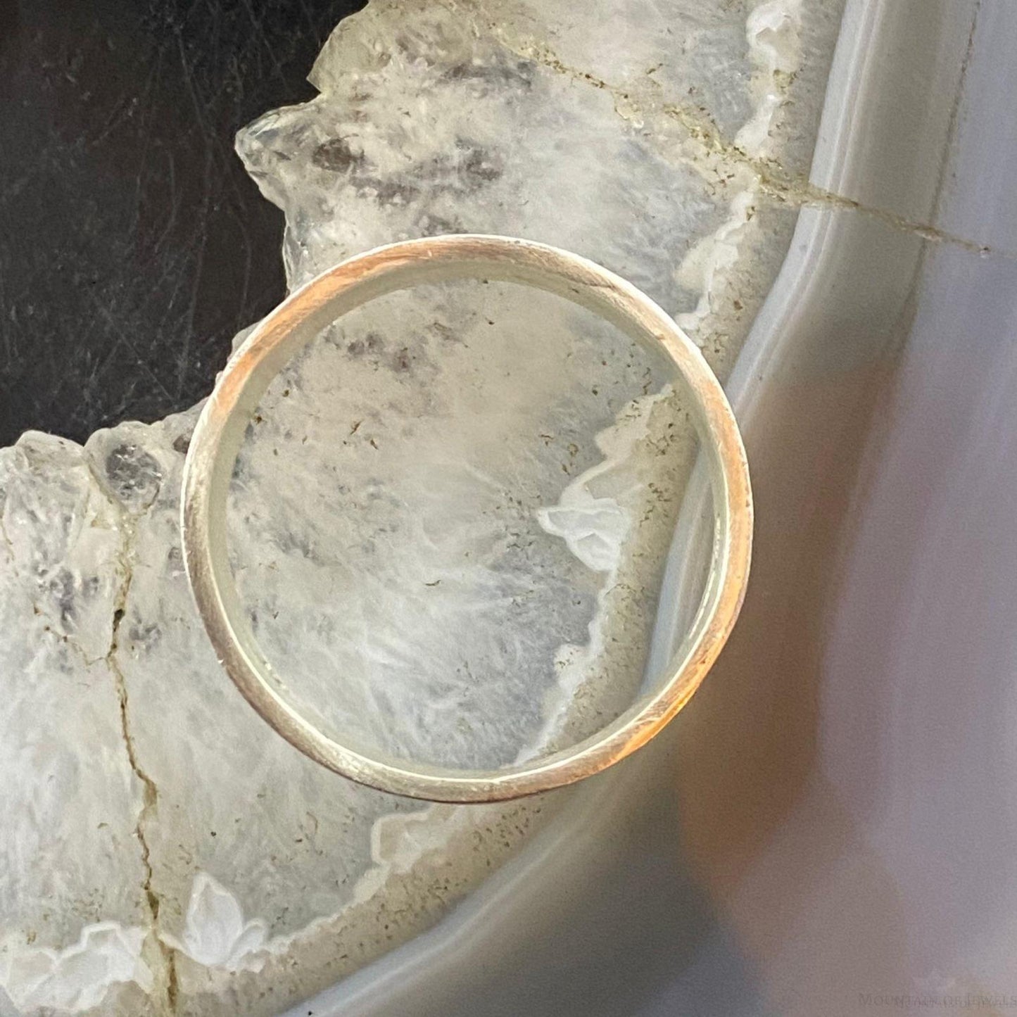 Native American Sterling Silver Decorated Overlay Band Ring Size 12.5 For Men