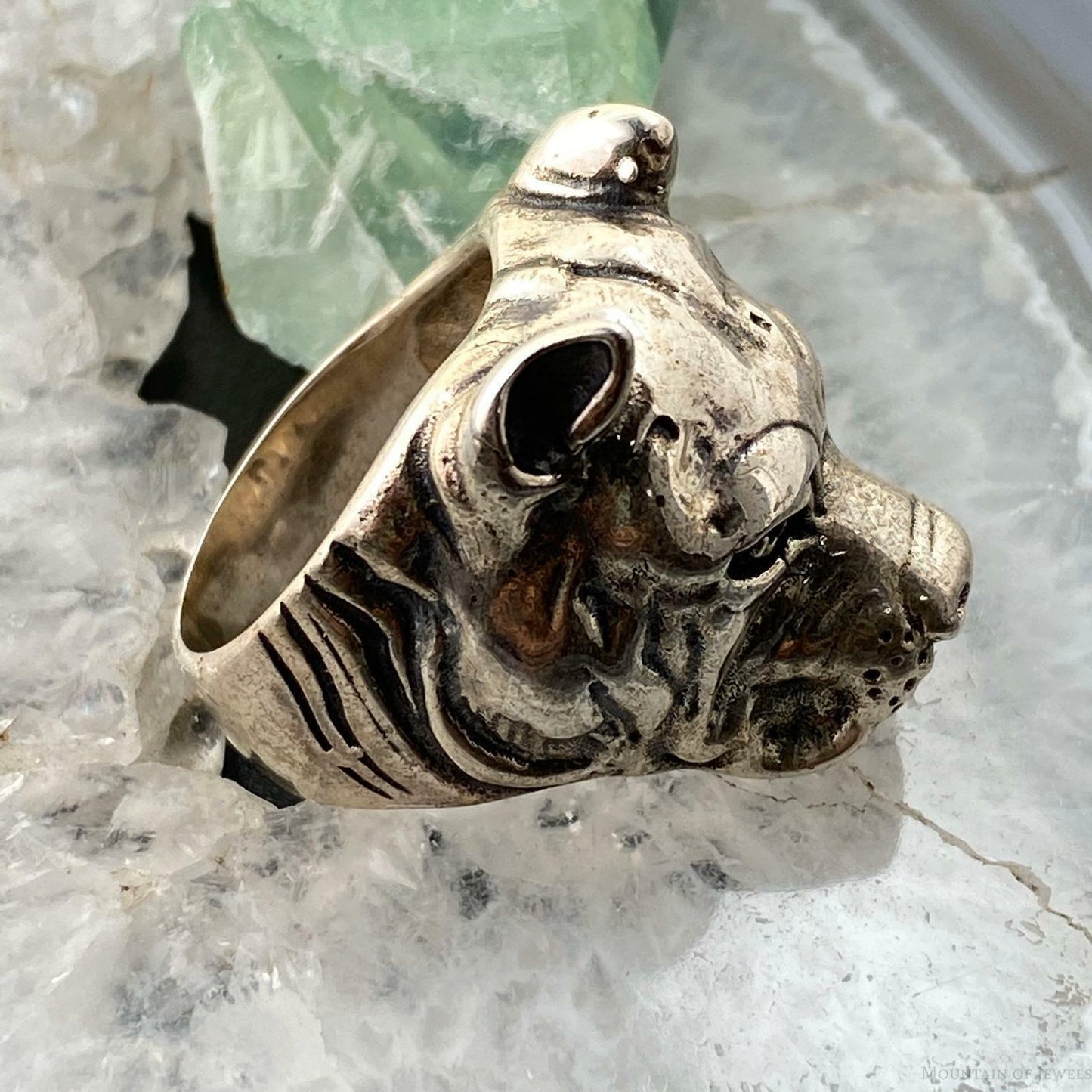 Sterling Silver Dog Ring Size 8.5 For Men/Women 22 grams