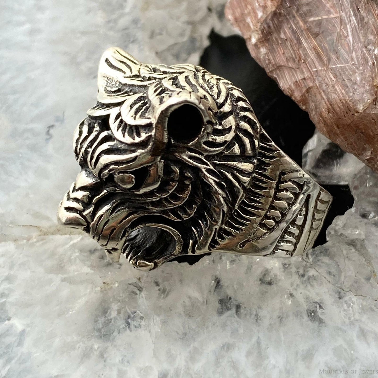 Sterling Silver Animal Ring Size 8 Men/Women 17.8 gr For Biker/ Rock N Roll