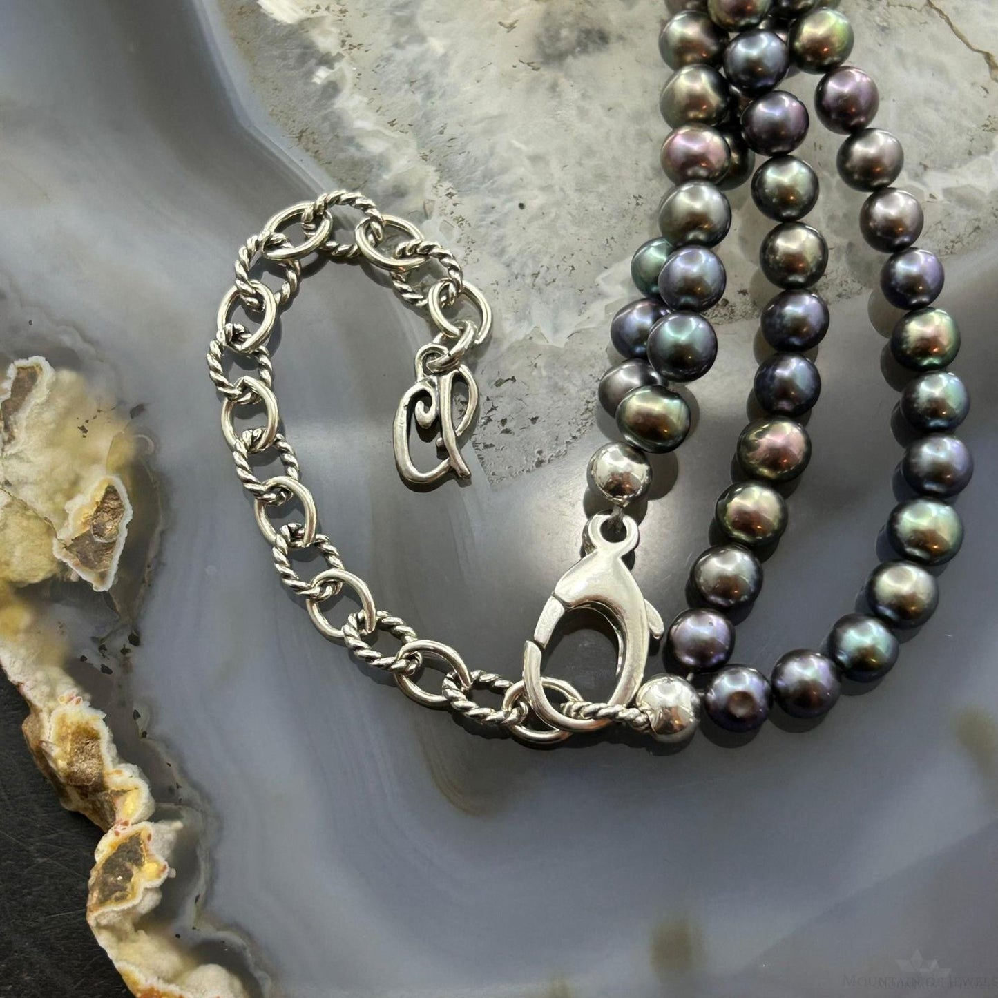 Carolyn Pollack Southwestern Style Sterling Silver Abalone Dragonflies Necklace For Women