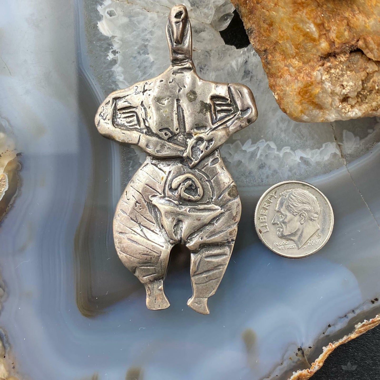 Silver Women Figure Artistic Unique Brooch